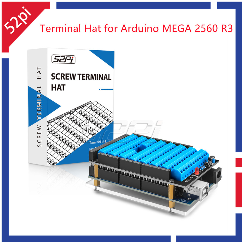 Deskpi Super6C - ใหม่!52Pi Terminal หมวกสำหรับ Arduino MEGA 2560