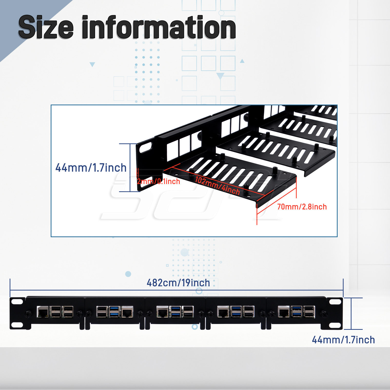 52Pi ที่ถอดออกได้ 1U Rack Moun - Deskpi Super6C บทวิจารณ์และราคา